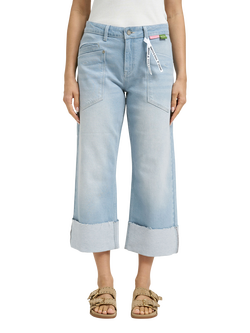 Smith & Soul Mid Rise Cropped Jeans, Light Denim, Light Denim