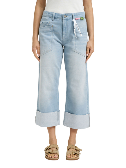 Smith & Soul Mid Rise Cropped Jeans, Light Denim, Light Denim