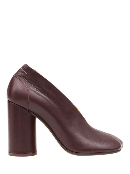 MM6 Maison Margiela Anatomic Leather Court Shoes, Mahogony, Mahogony