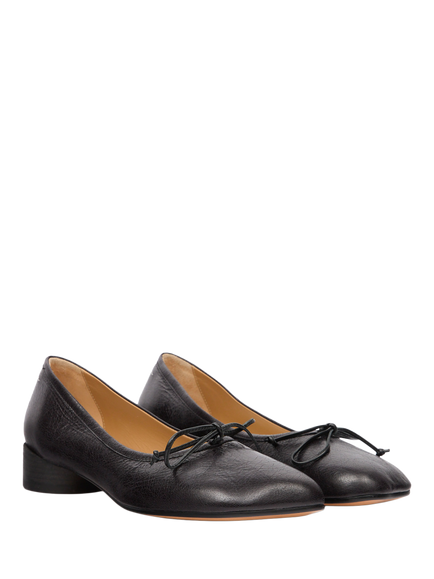 MM6 Maison Margiela Anatomic Leather Ballerina Pumps, Black - view 2, Black