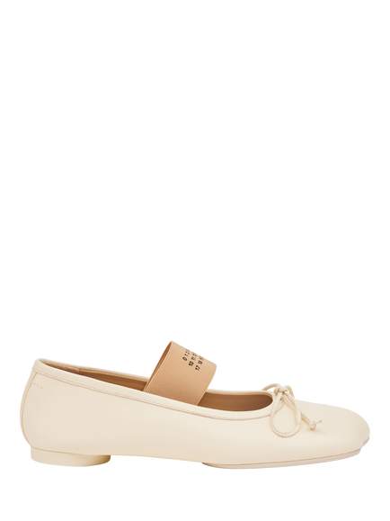 MM6 Maison Margiela Anatomic Numeric Leather Ballerina Pumps, Navajo, Navajo