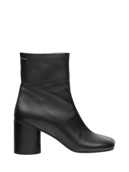 MM6 Maison Margiela Anatomic Leather Ankle Boots, Black, Black