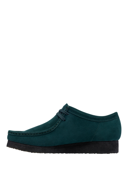 Clarks Originals Wallabee Suede Lace Up Moccasins, Dark Teal - view 2, Dark Teal