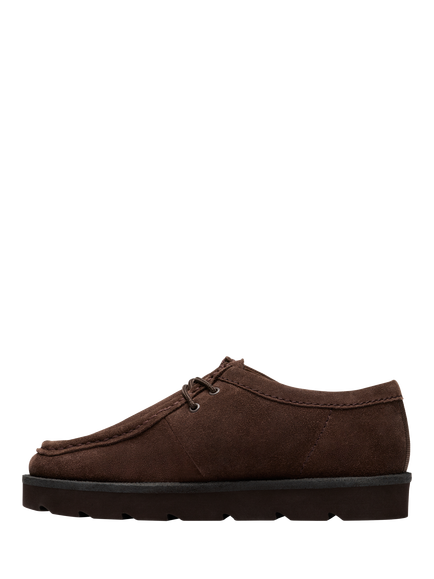 Clarks Originals Meare Walla Suede Shoes, Dark Brown - view 2, Dark Brown