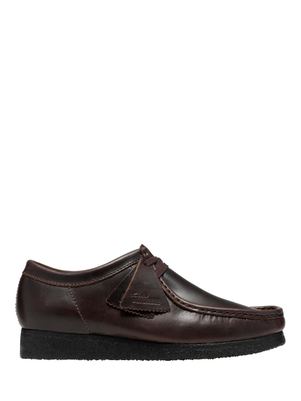 Clarks Originals Wallabee Leather Lace Up Moccasins, Dark Brown, Dark Brown