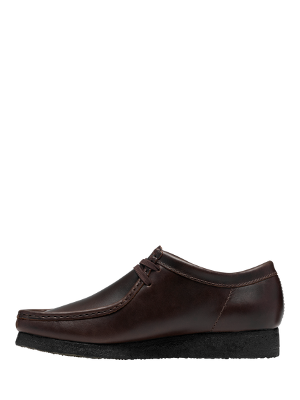 Clarks Originals Wallabee Leather Lace Up Moccasins, Dark Brown - view 2, Dark Brown