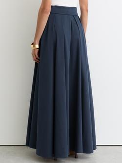 Reiss Simone Pleated Maxi Skirt, Navy - view 2, Navy