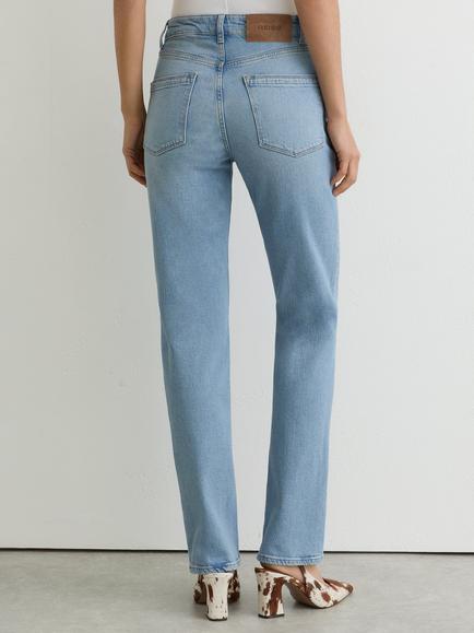 Reiss Aubrey Slim Straight Jeans, Light Blue - view 2, Light Blue