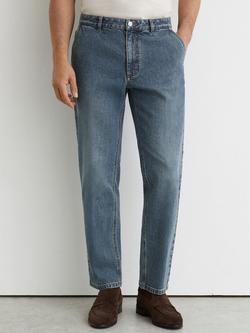 Reiss Manhattan Straight Leg Jeans, Light Blue - view 2, Light Blue