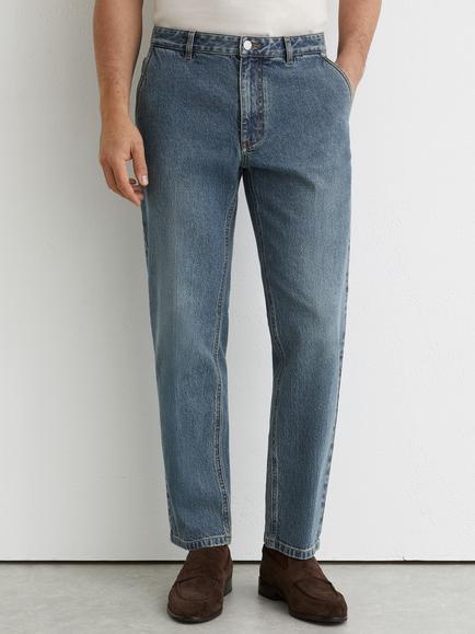 Reiss Manhattan Straight Leg Jeans, Light Blue - view 2, Light Blue