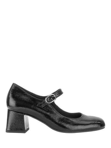 Gabor Glam Mary Jane Wide Fit Court Shoes, Black Patent, Black Patent