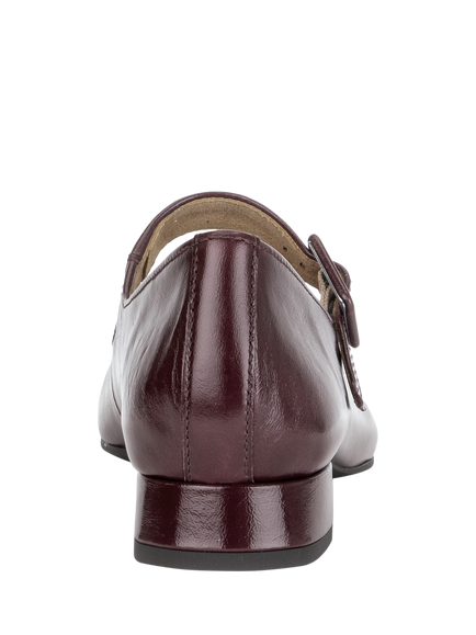 Gabor Iggy Wide Fit Leather Mary Janes, Mulberry - view 2, Mulberry