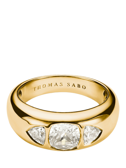 THOMAS SABO Bold Elegance Zirconia Ring, Gold, One Size - view 2, Gold
