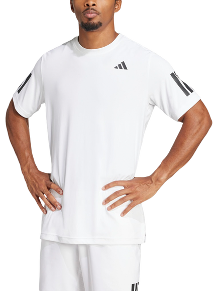 adidas Club Tennis Climacool 3 Stripe T-Shirt, White