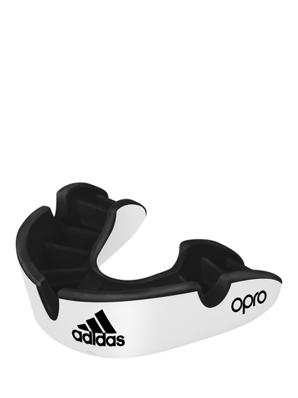 adidas Silver Level Mouthguard, White/Black