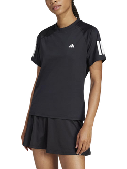 adidas Club Tennis Climacool 3 Stripe T-Shirt, Black