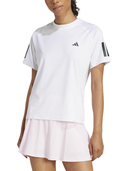 adidas Club Tennis Climacool 3 Stripe T-Shirt, White