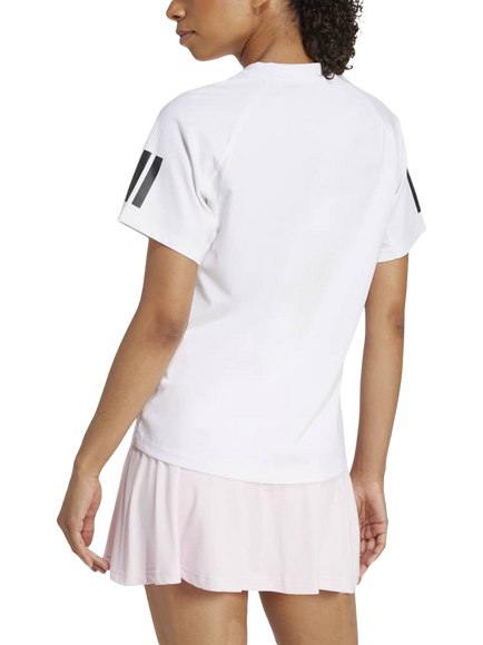 adidas Club Tennis Climacool 3 Stripe T-Shirt - view 2, White