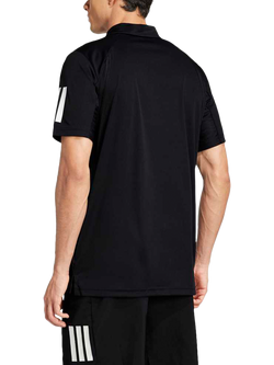 adidas Club Tennis 3 Stripe Polo Shirt - view 2, Black