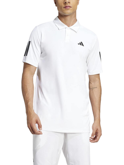adidas Club Tennis 3 Stripe Polo Shirt, White