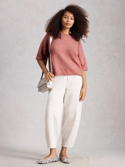 White Stuff Kate T-Shirt, Mid Pink, Mid Pink
