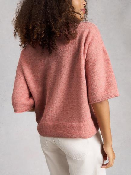 White Stuff Kate T-Shirt, Mid Pink - view 2, Mid Pink