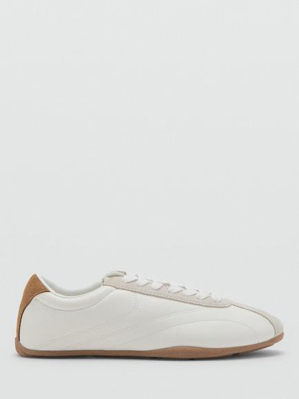 Mango Deportiva Low Profile Sculpted Trainers, White, White