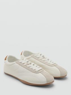 Mango Deportiva Low Profile Sculpted Trainers, White - view 2, White
