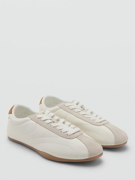Mango Deportiva Low Profile Sculpted Trainers, White - view 2, White