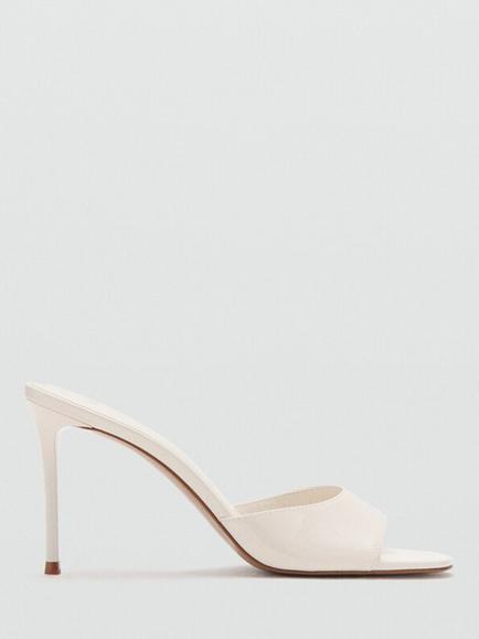 Mango Stiletto Heel Sandals, White, White
