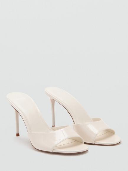 Mango Stiletto Heel Sandals, White - view 2, White