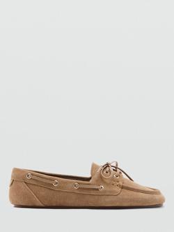 Mango Nautical Suede Driving Moccasins, Sand, Sand