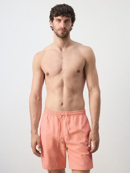Mango Plain Swim Shorts, Salmon, Salmon