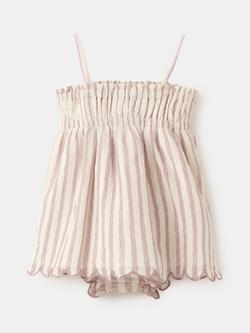 Mango Baby Thin Stap Romper & Bloomers Set, Mauve, Mauve