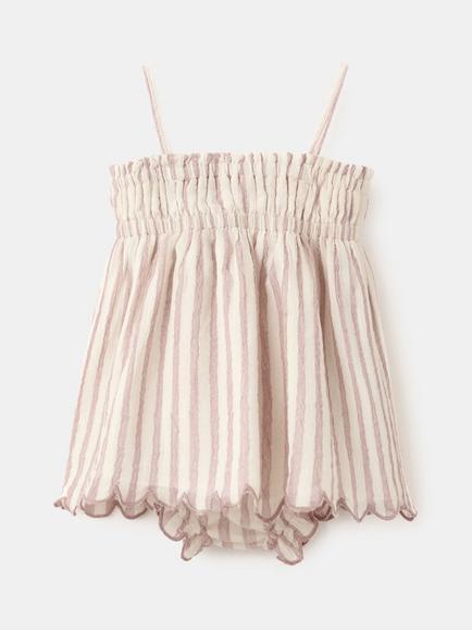 Mango Baby Thin Stap Romper & Bloomers Set, Mauve - view 2, Mauve