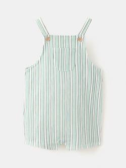 Mango Baby Front Pocket Dungaree Romper, Green, Green