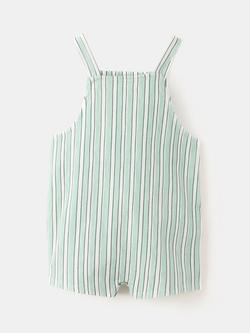 Mango Baby Front Pocket Dungaree Romper, Green - view 2, Green