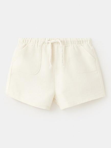 Mango Baby Drawstring Shorts, Off White, Off White