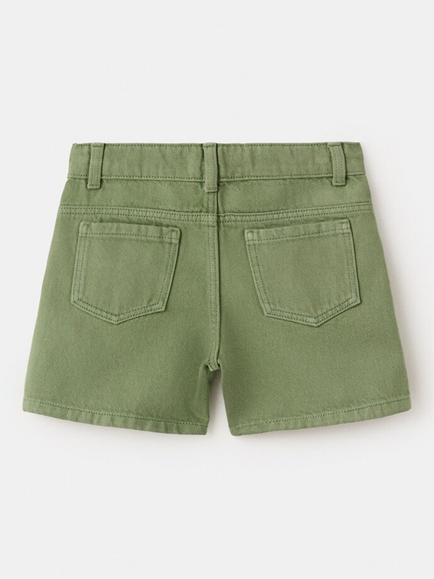 Mango Kids' High Rise Adjustable Waist Shorts, Khaki - view 2, Khaki