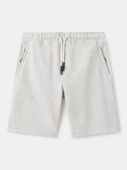 Mango Kids' Drawstring Waist Jogger Shorts, Mid Grey Melange, Mid Grey Melange