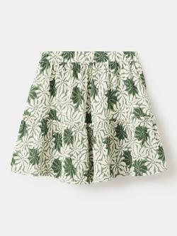 Mango Kids' Printed Textured Skirt, Green - view 2, Green