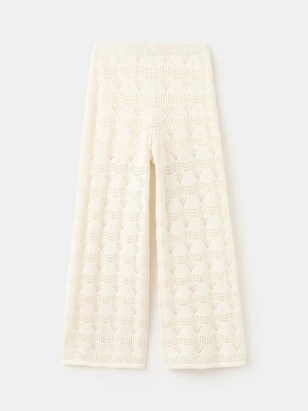 Mango Knitted High Rise Trousers, Off White, Off White