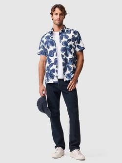 Rodd & Gunn Hamilton Bay Short Sleeve Cotton Blend Shirt, Ink - view 2, Ink