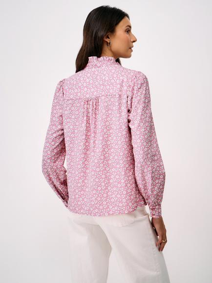 Crew Clothing Floral Blouse, Pastel Pink - view 2, Pastel Pink