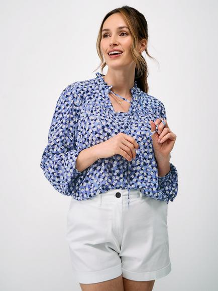 Crew Clothing Noemi Floral Blouse, Dark Blue, Dark Blue