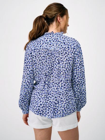 Crew Clothing Noemi Floral Blouse, Dark Blue - view 2, Dark Blue