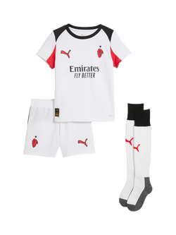 PUMA Kids' AC Milan Mini Kit, White-All Time Red, White-all Time Red