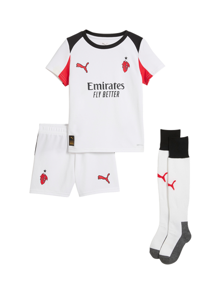 PUMA Kids' AC Milan Mini Kit, White-All Time Red, White-all Time Red
