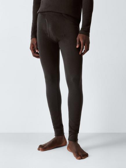 John Lewis Thermal Long Johns, Black Black, Black Black