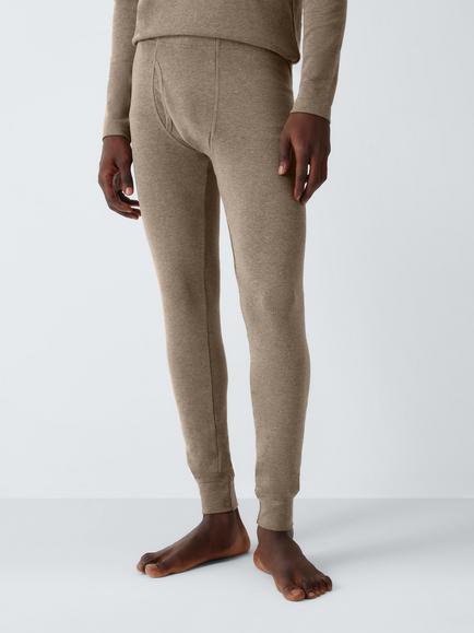 John Lewis Thermal Long Johns, Black Black, Grey Mid